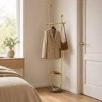 Valet Stand | Sculptural Arch Frame & Marble Base | Built-In Tray
