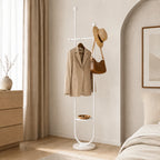 Valet Stand | Sculptural Arch Frame & Marble Base | Built-In Tray