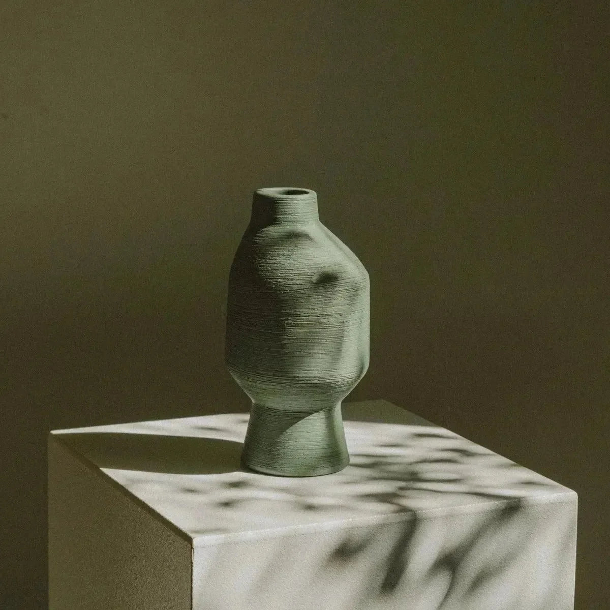 Vase | Ceramic Sculptural & Four Green Shades | 7.9–15.7 In