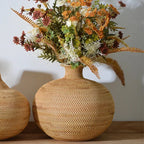 Vase | Handwoven Rattan & Neutral Tones