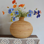 Vase | Handwoven Rattan & Neutral Tones