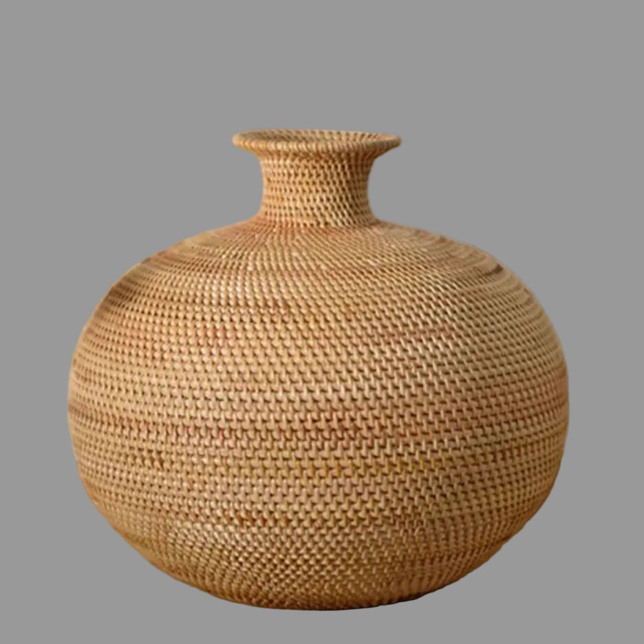 Vase | Handwoven Rattan & Neutral Tones