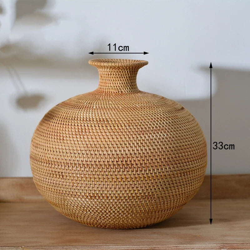 Vase | Handwoven Rattan & Neutral Tones