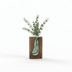 Vase | Nordic Live Edge Glass & Wood