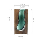 Vase | Nordic Live Edge Glass & Wood