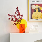 Vase | Sculptural Acrylic & Vibrant Color | Blue Or Orange