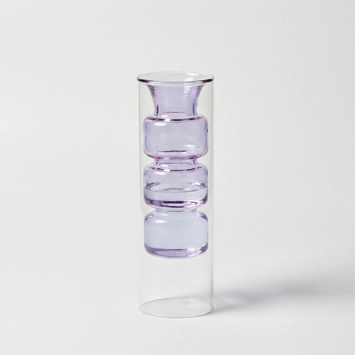 Vase | Sculptural Double-Walled Colored Glass