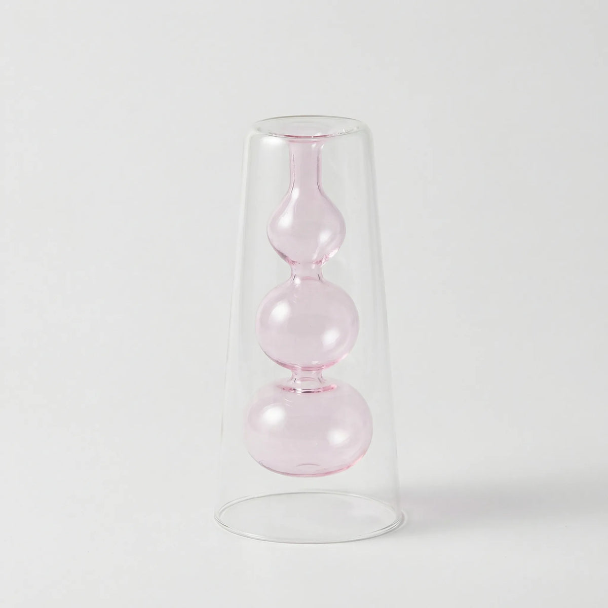 Vase | Sculptural Double-Walled Colored Glass