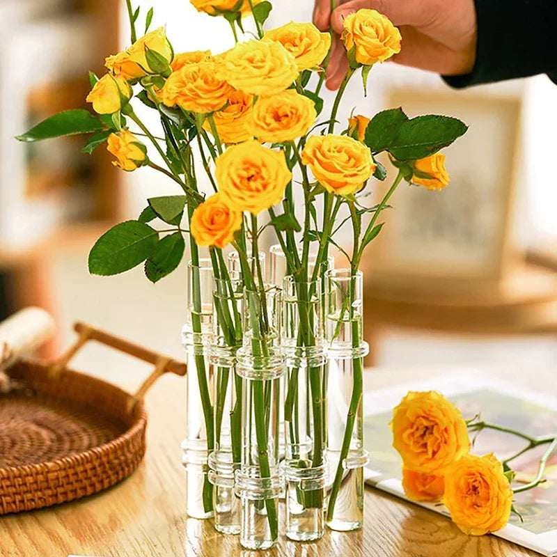 Vase Set | Bendable & Smooth-Rounded Glass | Set of 6 or 8