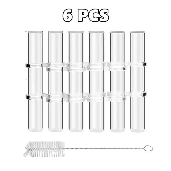 Vase Set | Bendable & Smooth-Rounded Glass | Set of 6 or 8