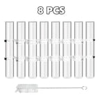 Vase Set | Bendable & Smooth-Rounded Glass | Set of 6 or 8