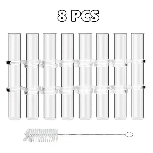 Vase Set | Bendable & Smooth-Rounded Glass | Set of 6 or 8
