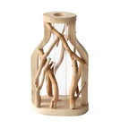 Wooden Vase | Branch-Inspired Interwoven Design | Bamboo & Wood