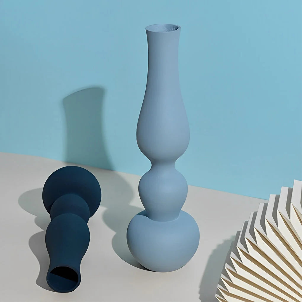 Vases | Matte Aluminum Pumpkin-Shaped & Non-Slip Base | Set of 2