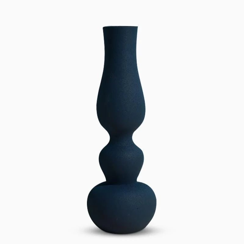 Vases | Matte Aluminum Pumpkin-Shaped & Non-Slip Base | Set of 2