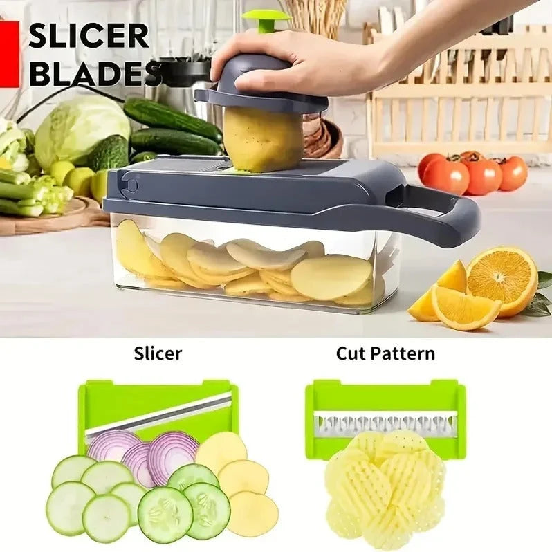 Vegetable Chopper | 4-in-1 Multi-Function & Space-Saving