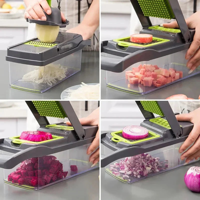 Vegetable Chopper | 4-in-1 Multi-Function & Space-Saving