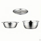 Vegetable Slicer Set | Stainless Steel Blades & Removable Drain Basket | 3-Piece Set