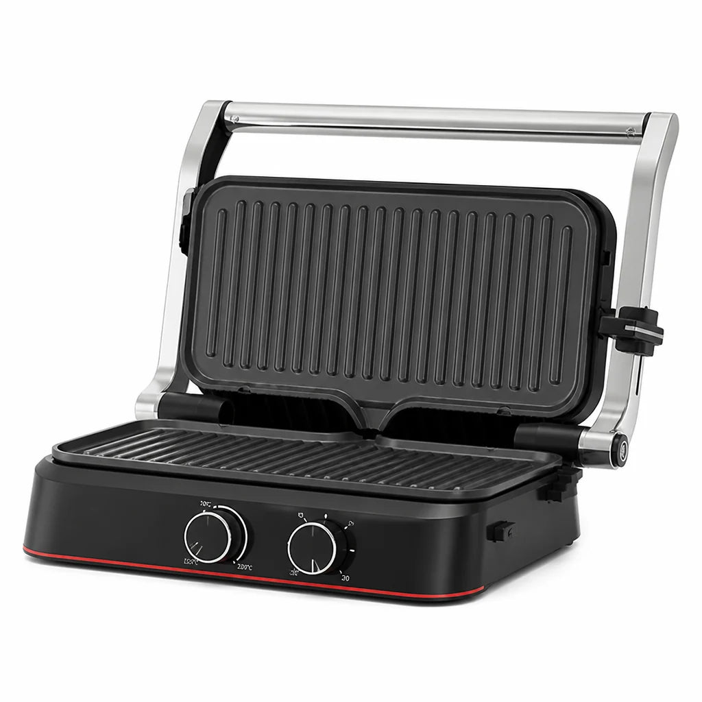 Waffle & Grill Maker | 180° Rotating Non-Stick Plates | 1500W