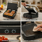 Waffle & Grill Maker | 180° Rotating Non-Stick Plates | 1500W