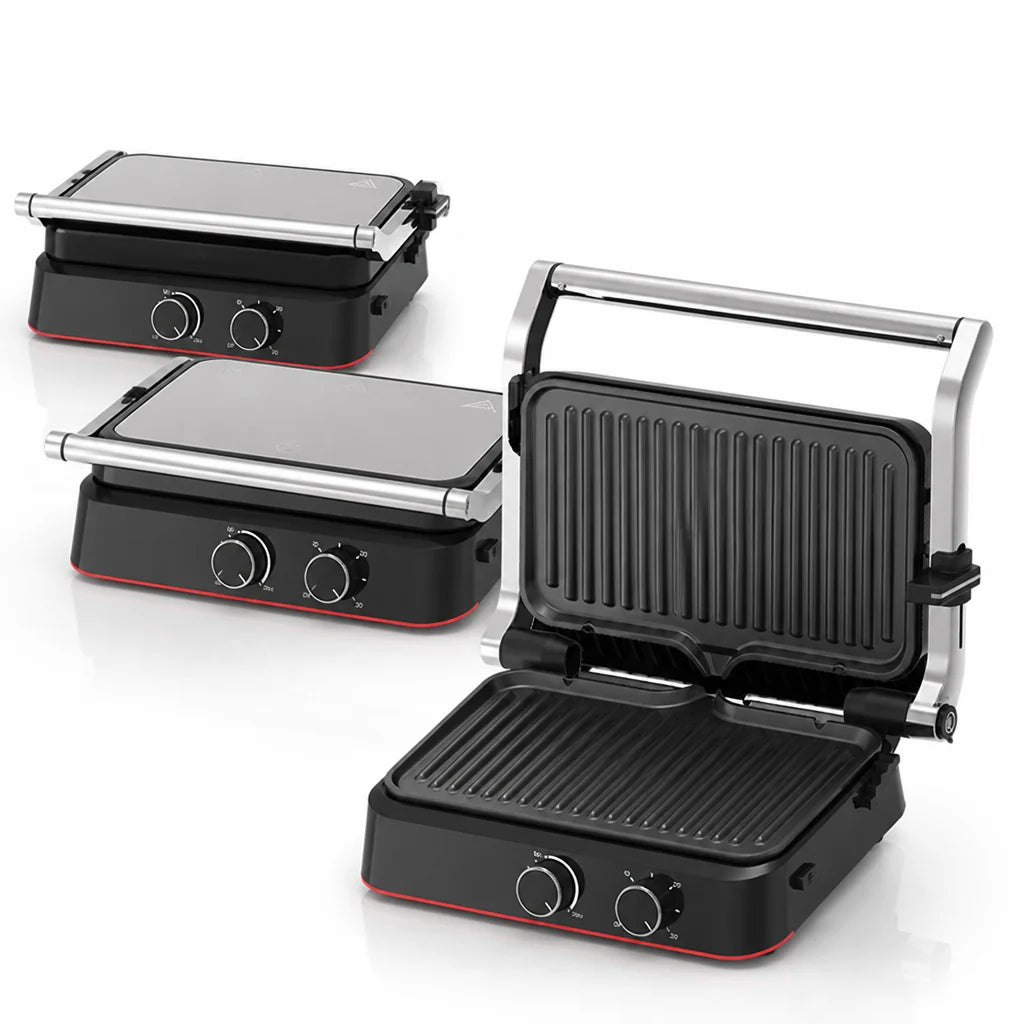 Waffle & Grill Maker | 180° Rotating Non-Stick Plates | 1500W