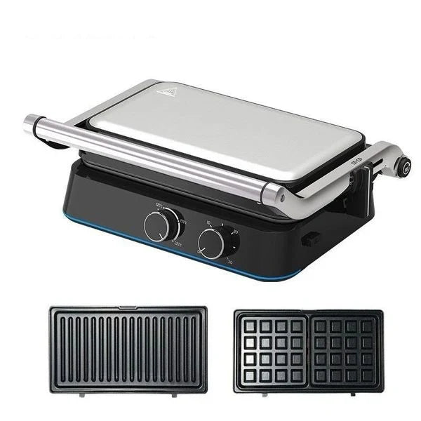 Waffle & Grill Maker | 180° Rotating Non-Stick Plates | 1500W