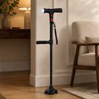 Walking Stick | Built-In LED & One-Touch Alarm | Adjustable