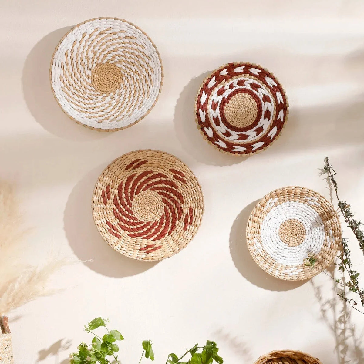 Wall Art | Handwoven Seagrass & Easy to Hang | Set of 3