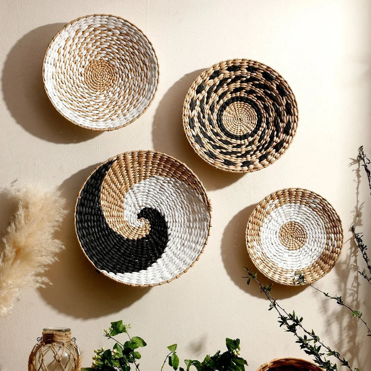 Wall Art | Handwoven Seagrass & Easy to Hang | Set of 3