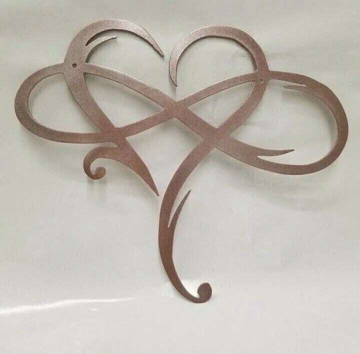 Metal Wall Art | Infinity Heart Design | Iron Rod Construction
