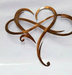 Metal Wall Art | Infinity Heart Design | Iron Rod Construction