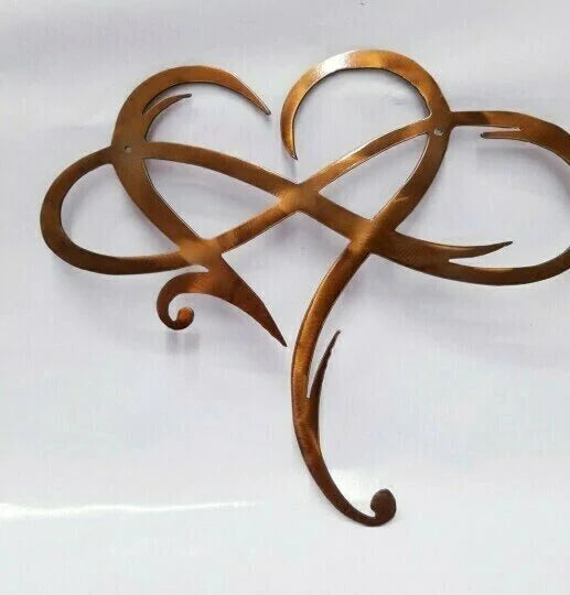 Metal Wall Art | Infinity Heart Design | Iron Rod Construction
