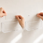 Wall Bookshelf | Clear Acrylic Space-Saving | 45cm Wide