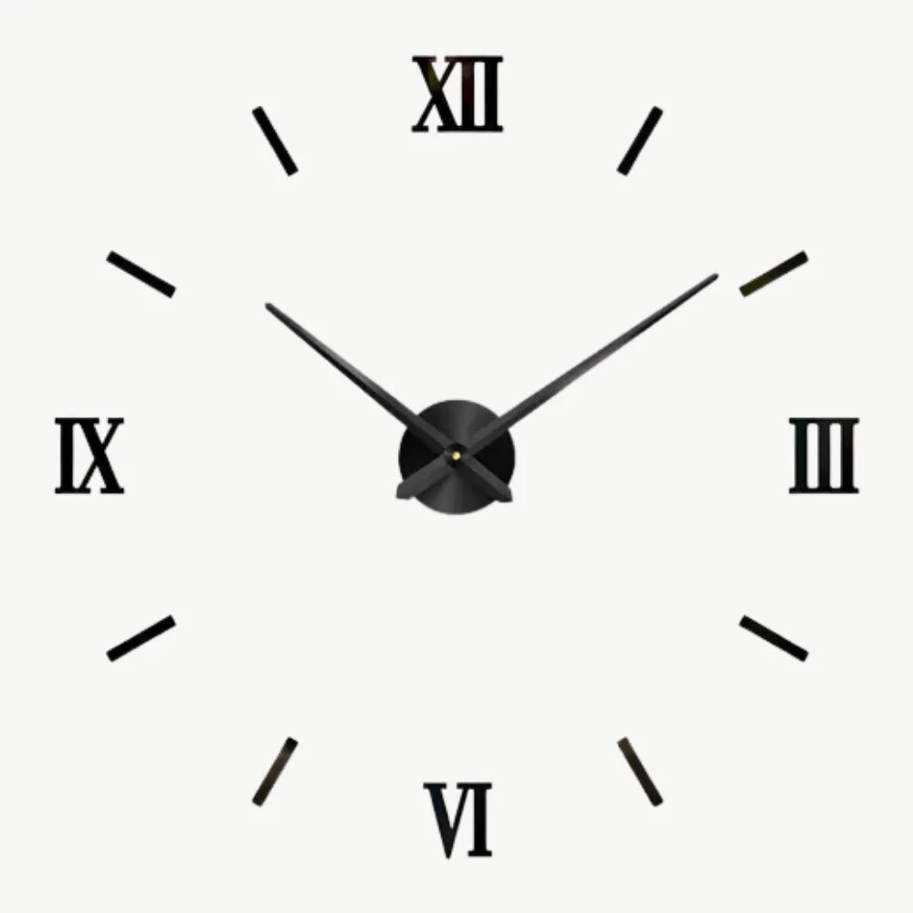 Wall Clock | 3D Sticker Design & Silent Quartz Movement