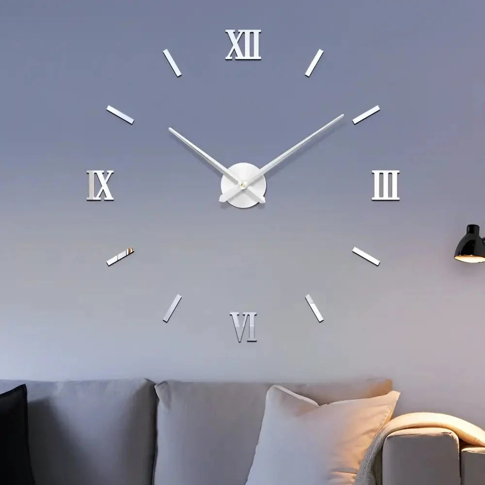Wall Clock | 3D Sticker Design & Silent Quartz Movement
