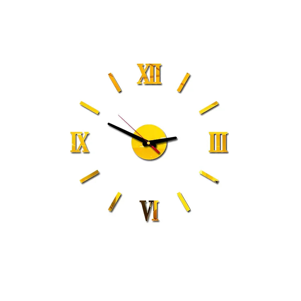 Wall Clock | 3D Sticker Design & Silent Quartz Movement