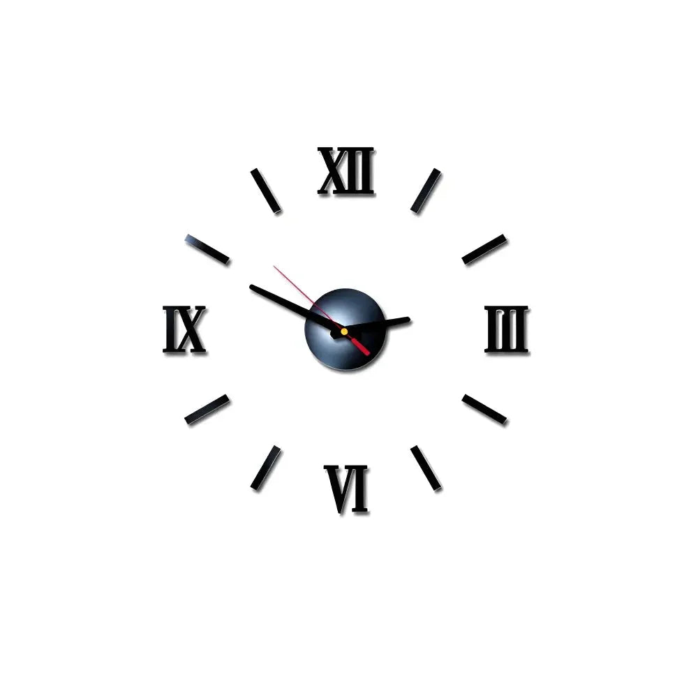 Wall Clock | 3D Sticker Design & Silent Quartz Movement
