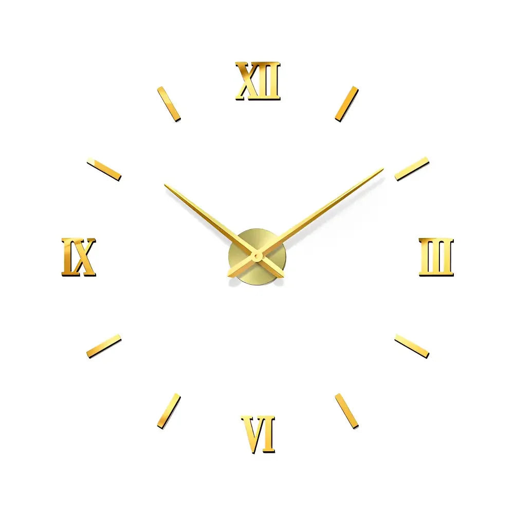 Wall Clock | 3D Sticker Design & Silent Quartz Movement