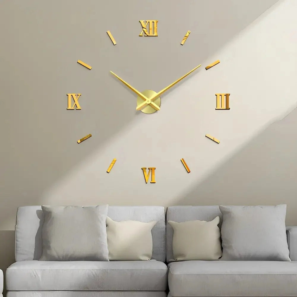 Wall Clock | 3D Sticker Design & Silent Quartz Movement