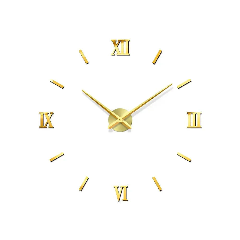 Wall Clock | 3D Sticker Design & Silent Quartz Movement