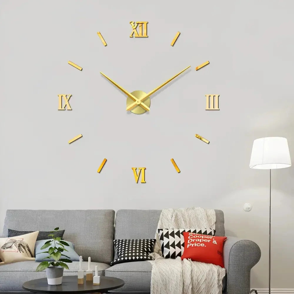 Wall Clock | 3D Sticker Design & Silent Quartz Movement