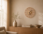 Wall Clock | Bamboo & Ash Wood & Silent Movement | 33 cm