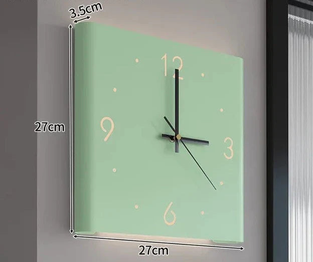 Wall Clock | Double-Sided Square & Silent | Iron Frame