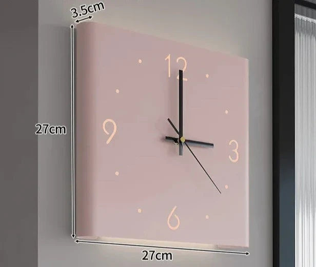 Wall Clock | Double-Sided Square & Silent | Iron Frame