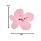 Wall Clock | Floral Pattern & Silent Movement | 28 × 26 cm