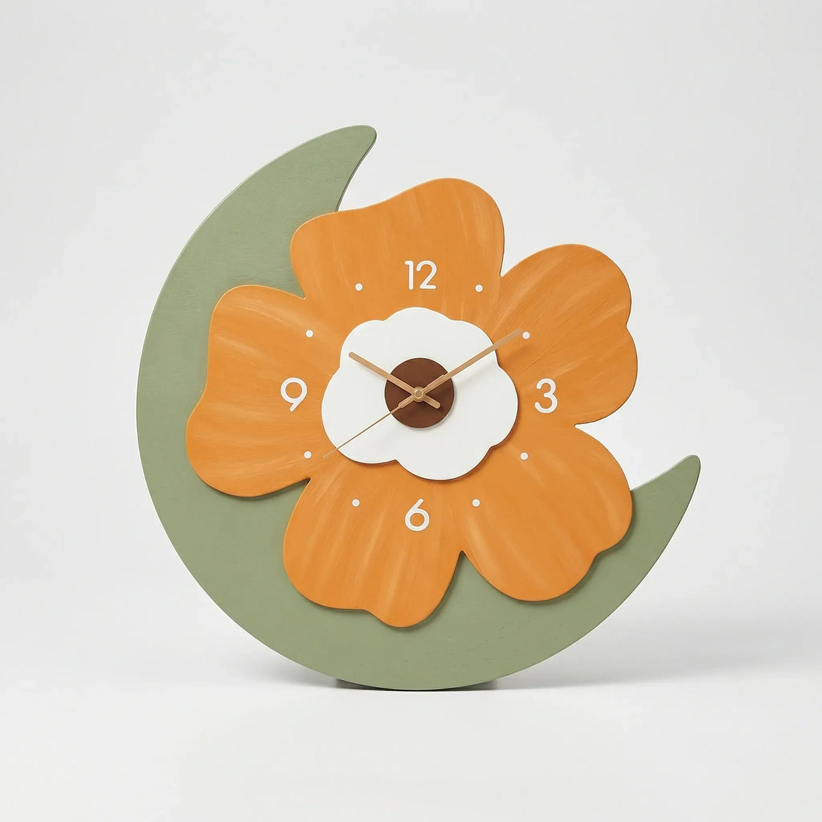 Wall Clock | Flower-Shaped & Silent Movement | 30 x 30 / 40 x 40 cm