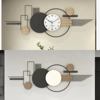 Wall Clock | Geometric Metal Frame & Silent Operation