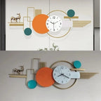Wall Clock | Geometric Metal Frame & Silent Operation