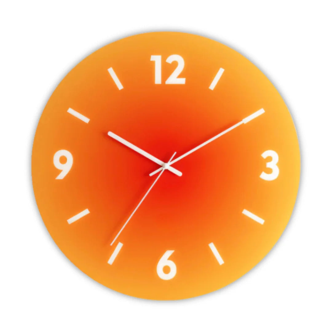 Wall Clock | Glass Case & Acrylic Dial Silent Quartz Movement | 30 cm Diameter