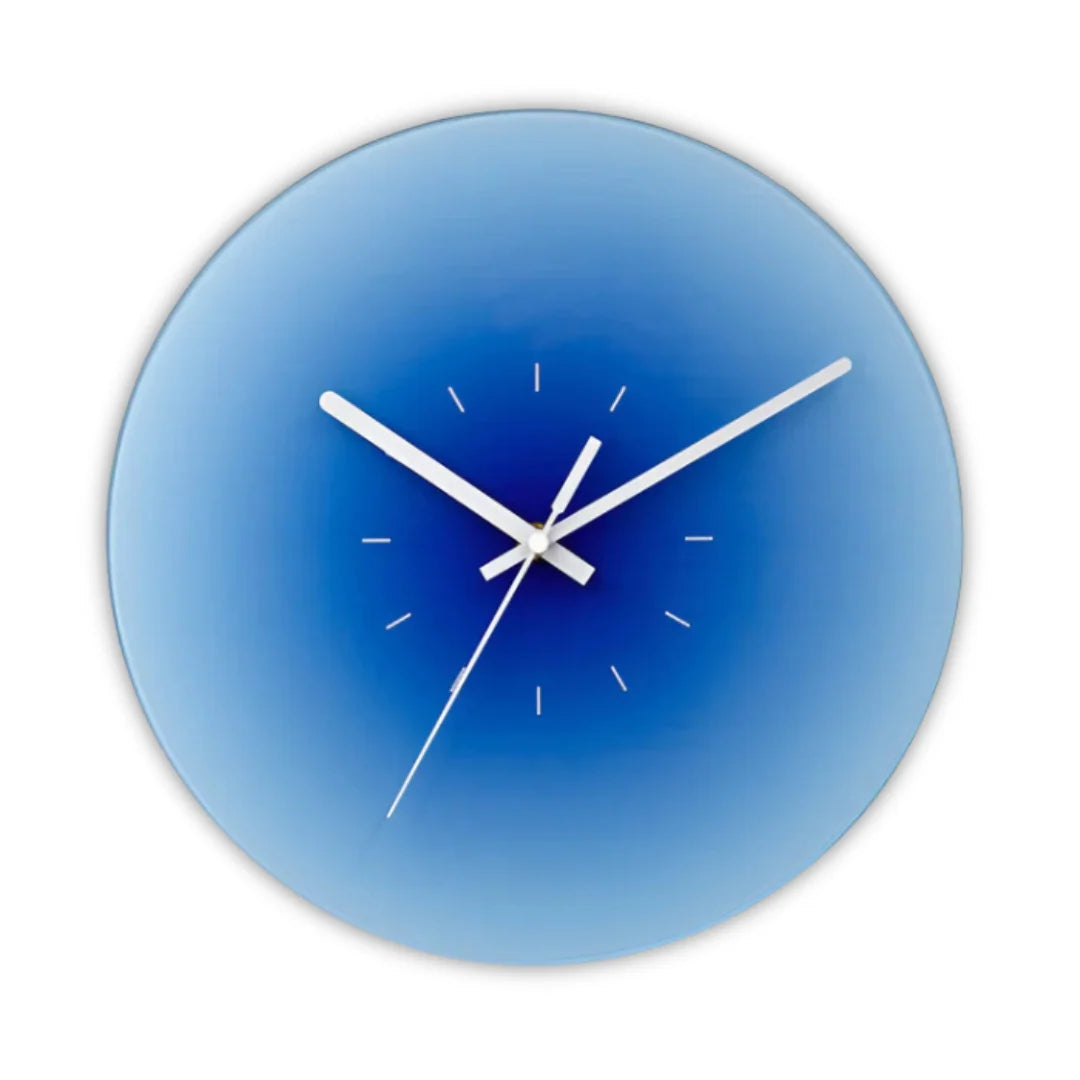 Wall Clock | Glass Case & Acrylic Dial Silent Quartz Movement | 30 cm Diameter